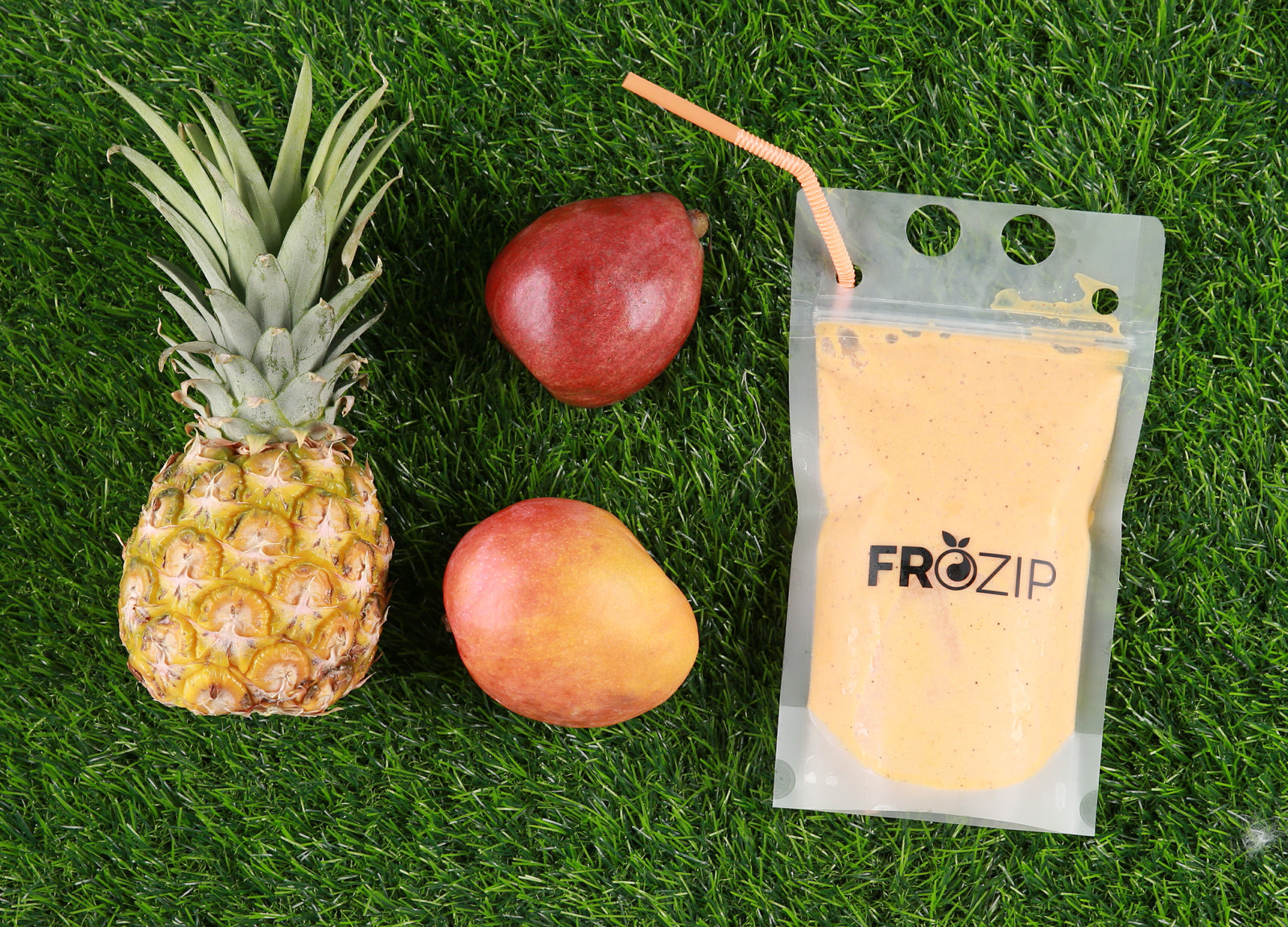 Tropical Mango-Pineapple-Berry Smoothie
