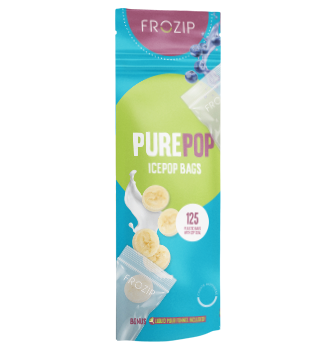 Frozip 125 Disposable Ice Popsicle Mold Bags <span>5" x 2"  With Funnel